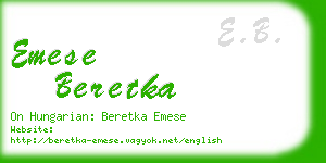 emese beretka business card